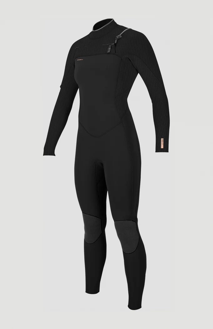 WOMEN HYPERFREAK 5/4MM CHEST ZIP FULL WETSUIT | BLACK